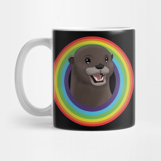 Rainbow Otter by claudiecb